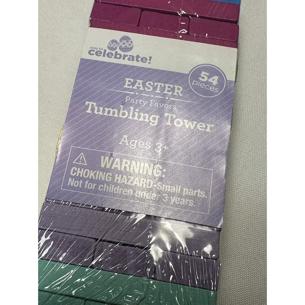 celebrate tumbling tower party favors‎ ages 3+ easter